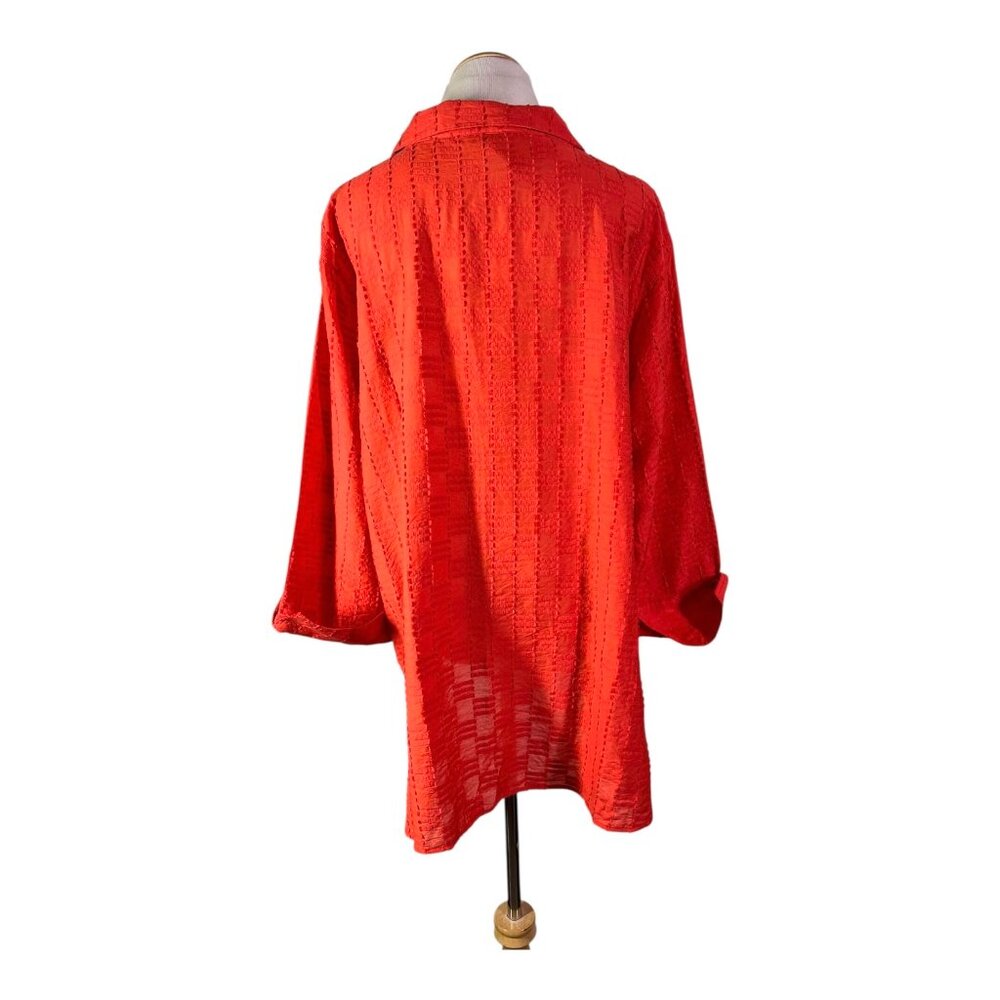 NWT Multiples Plus Size 2X Button-Front Tunic Shi… - image 5